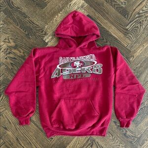 Vintage 90s NFL San Francisco 49ers Red Hoodie, Size Medium